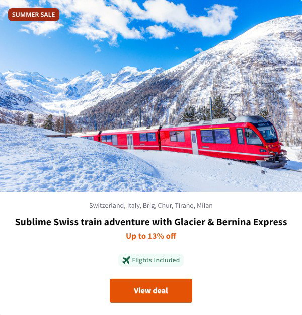 Sublime Swiss train adventure with Glacier & Bernina Express