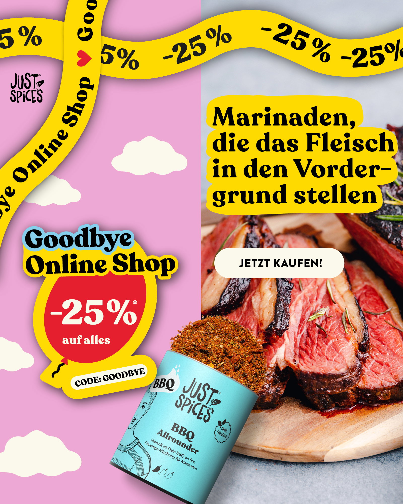 Goodbye Online-Shop -25% Rabatt