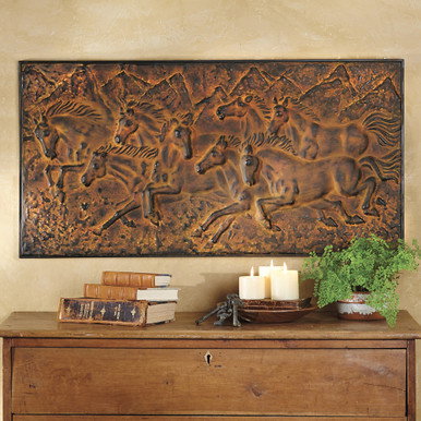Image of Mountain Run Horse Wall Plaque