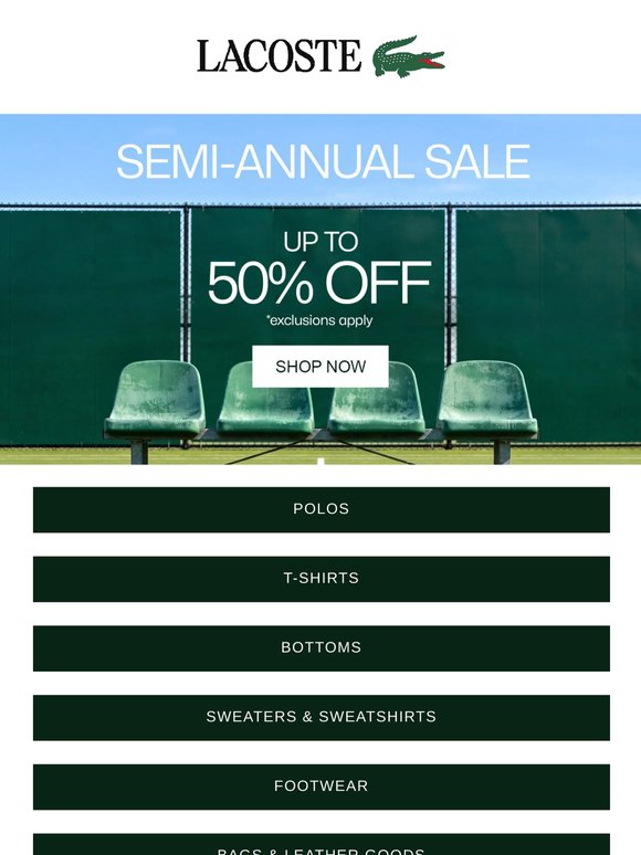 Semi-Annual Sale.