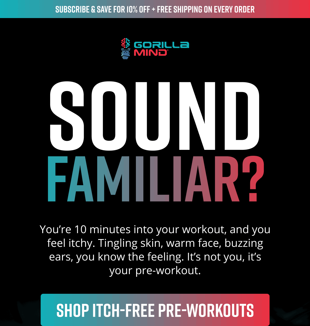 Shop Itch-Free Pre-Workouts - Gorilla Mind