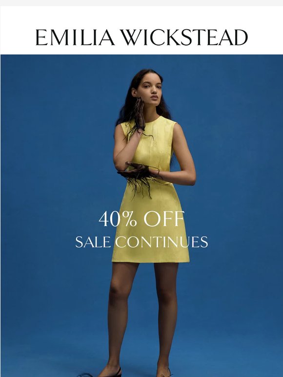 Sale Continues: 40% Off