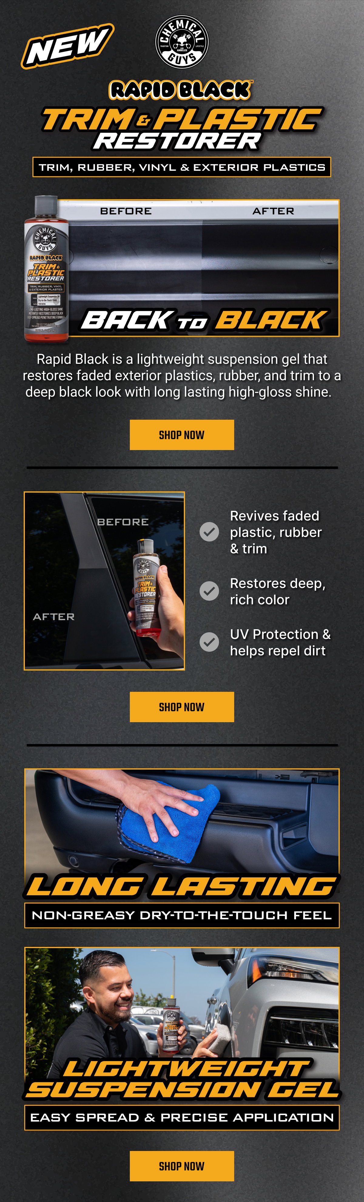 New Rapid Black Trim & Plastic Restorer