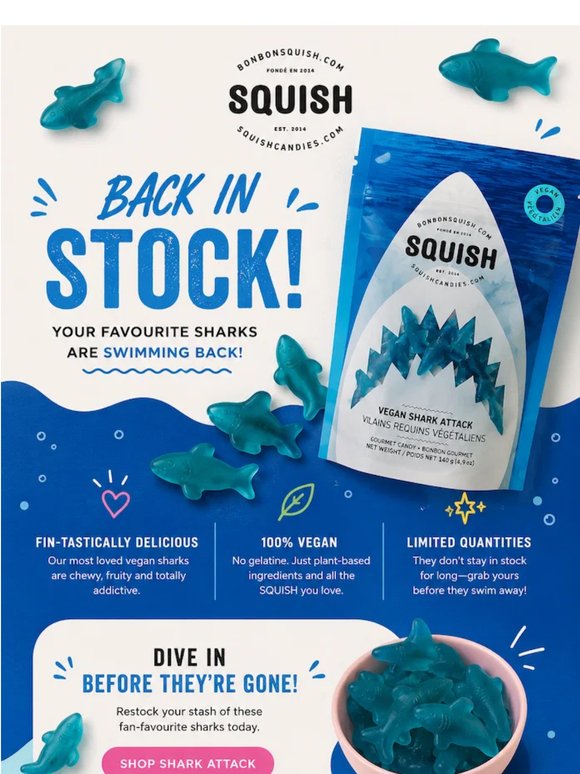 🦈 Vegan Shark Attack Is Back in Stock!