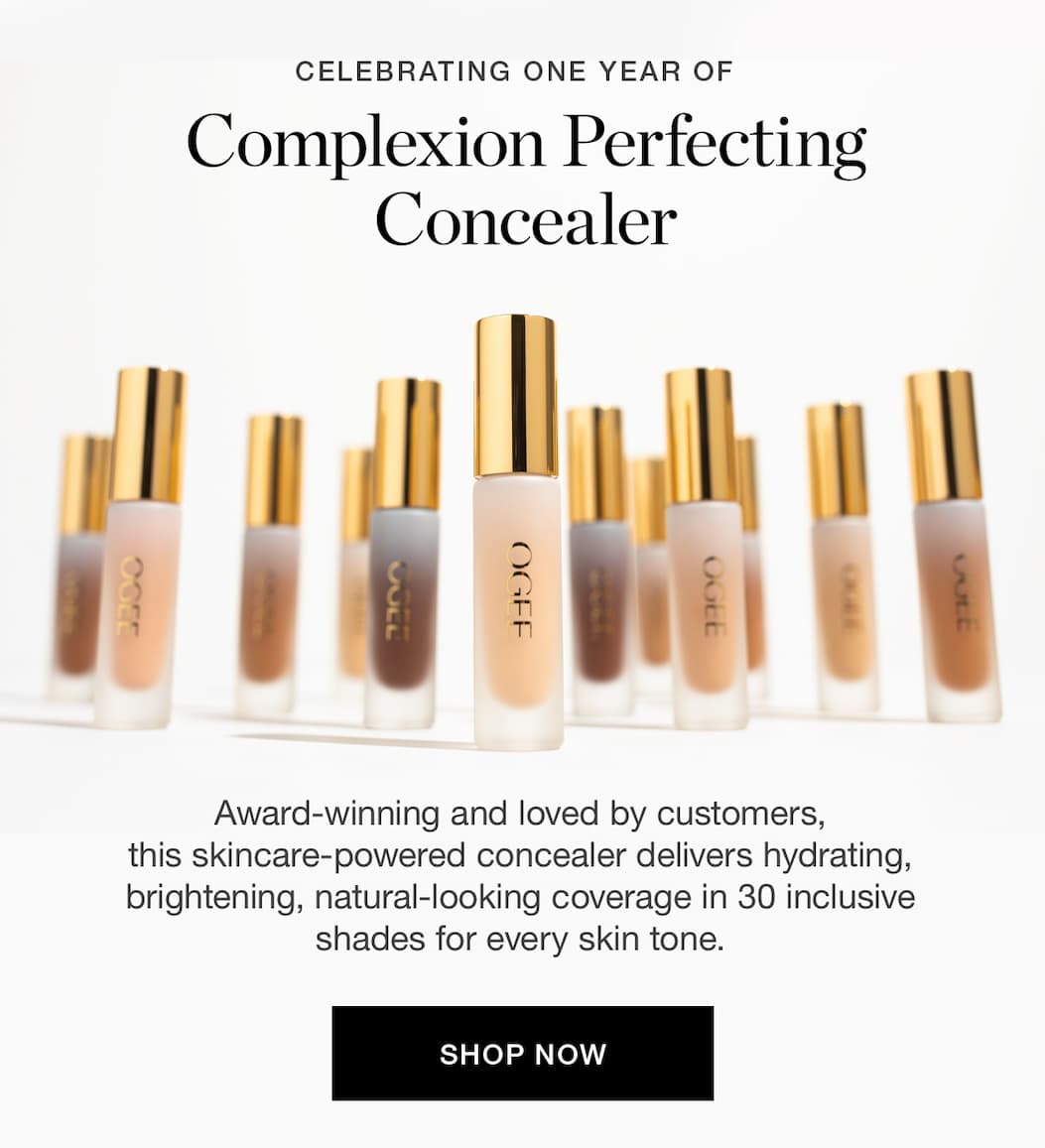 Celebrating One Year of Complexion Perfecting Concealer | Award-winning and loved by customers, this skincare-powered concealer delivers hydrating, brightening, natural-looking coverage in 30 inclusive shades for every skin tone.