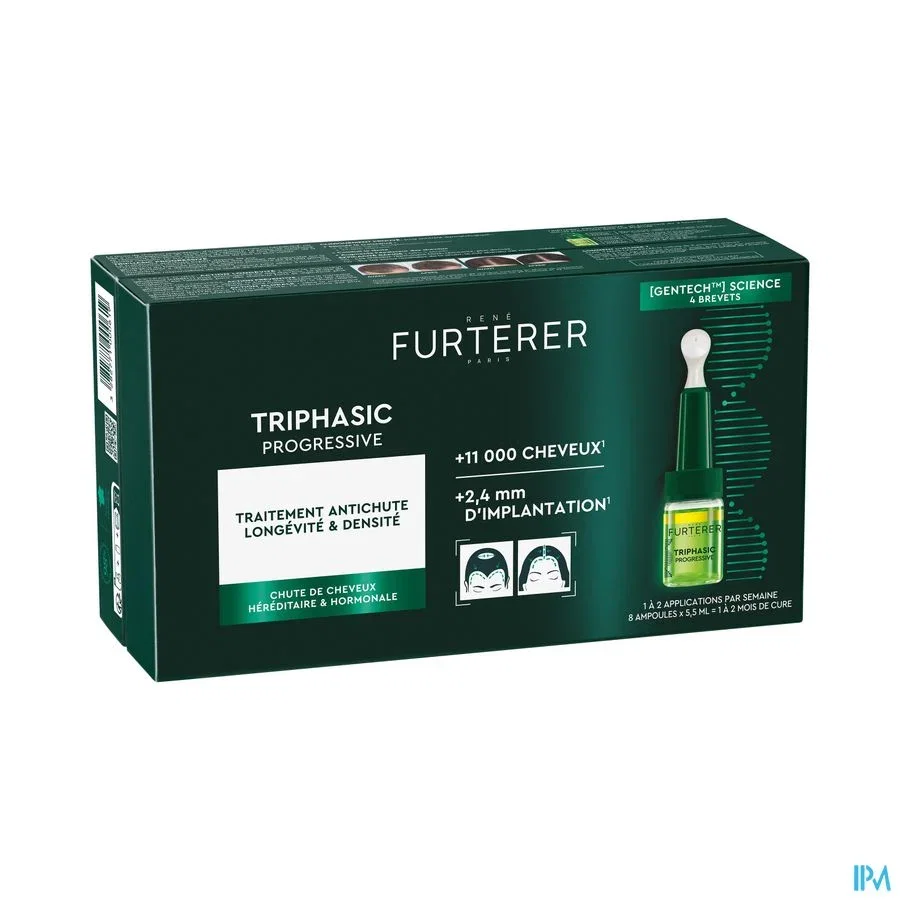 Image of René Furterer Triphasic Progressive behandeling tegen haaruitval – Progressieve Haarverlies 8x5,5m
