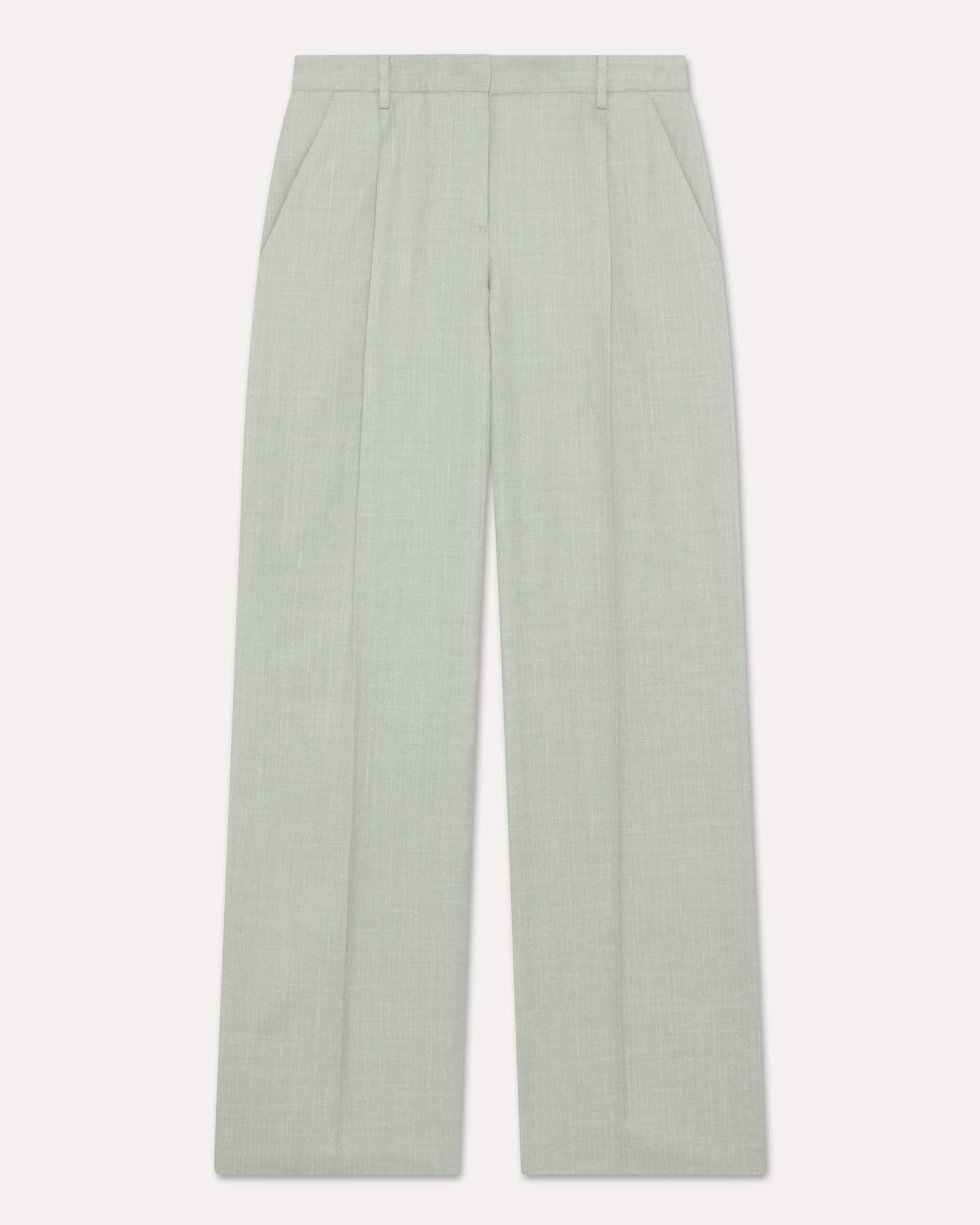 Pantalone verde sartoriale in twill