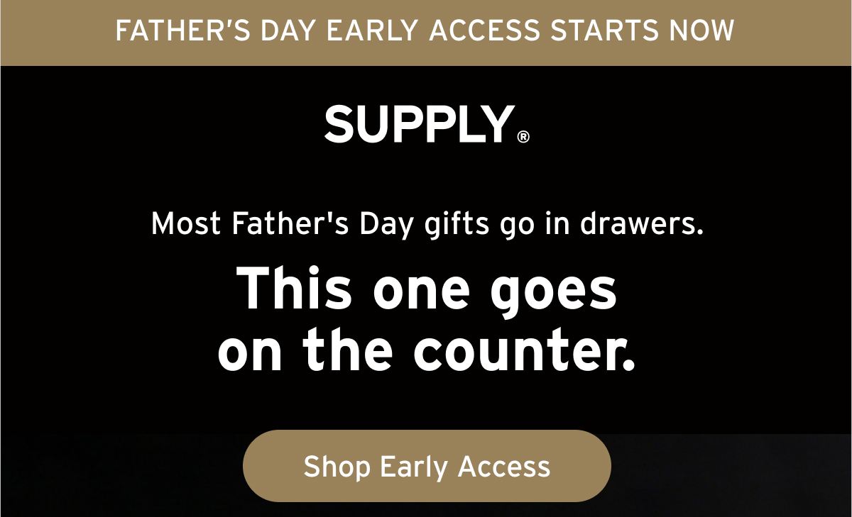 SUPPLY. Angle is everything. Button: Shop Razors