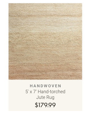 5' x 7' Hand-torched Jute Rug