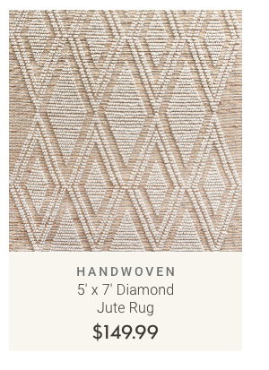 5' x 7' Diamond Jute Rug