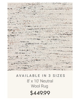 8' x 10' Neutral Wool Rug