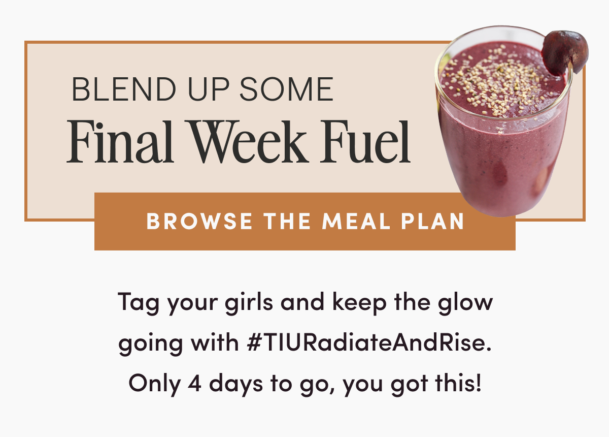 Blend Up Some final Week Fuel - Browse The Meal Plan