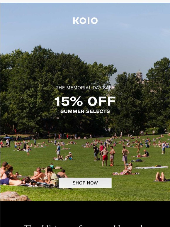 Just In Time For Summer: 15% Off