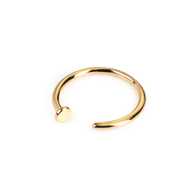 Nasenring aus 14 Karat Gold-8 mm-14K Gold-0,8 mm