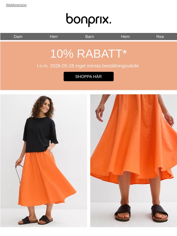 Bara en kort tid: passa på och spara 10%