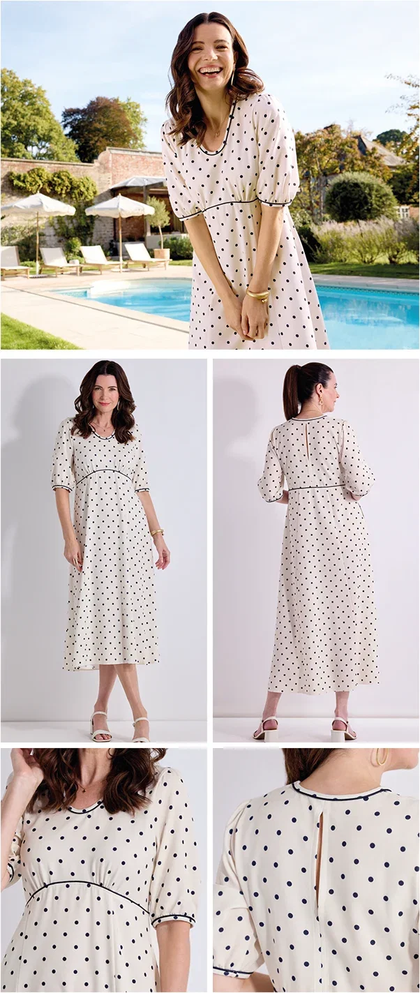Luxuriously Smooth Spot Dress