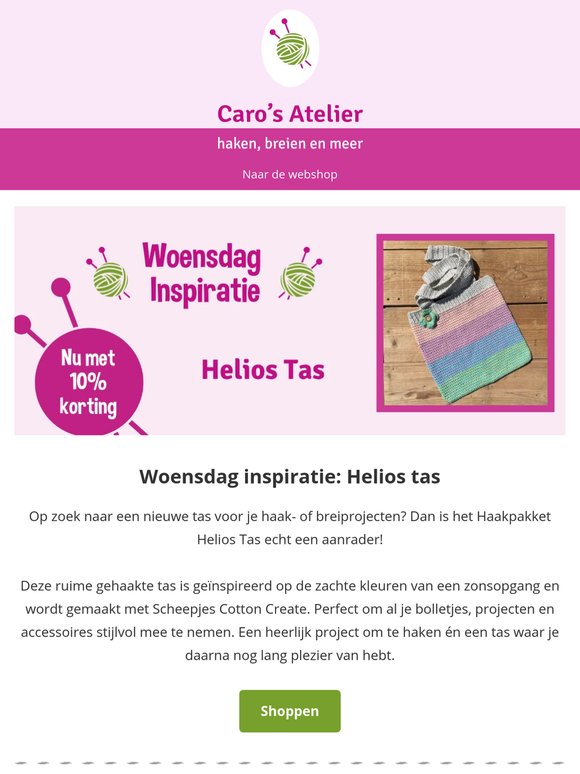 Woensdaginspiratie: Helios tas