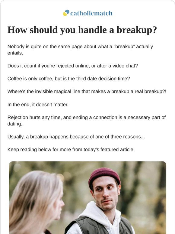 The breakup advice nobody is giving Catholics  👀