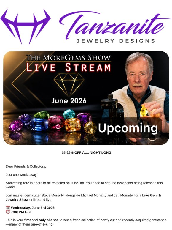 RSVP to the June Live, Online Gem & Jewelry Show! 💎