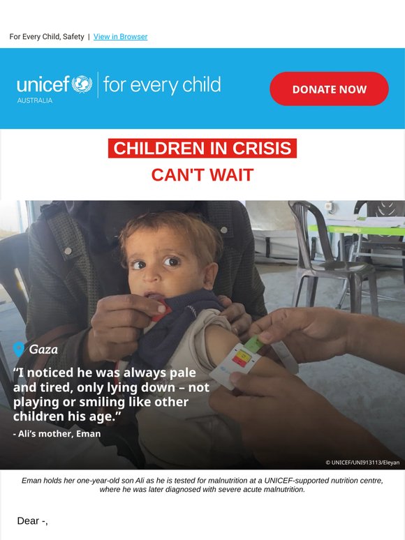—, help starts with you. Children can’t wait.