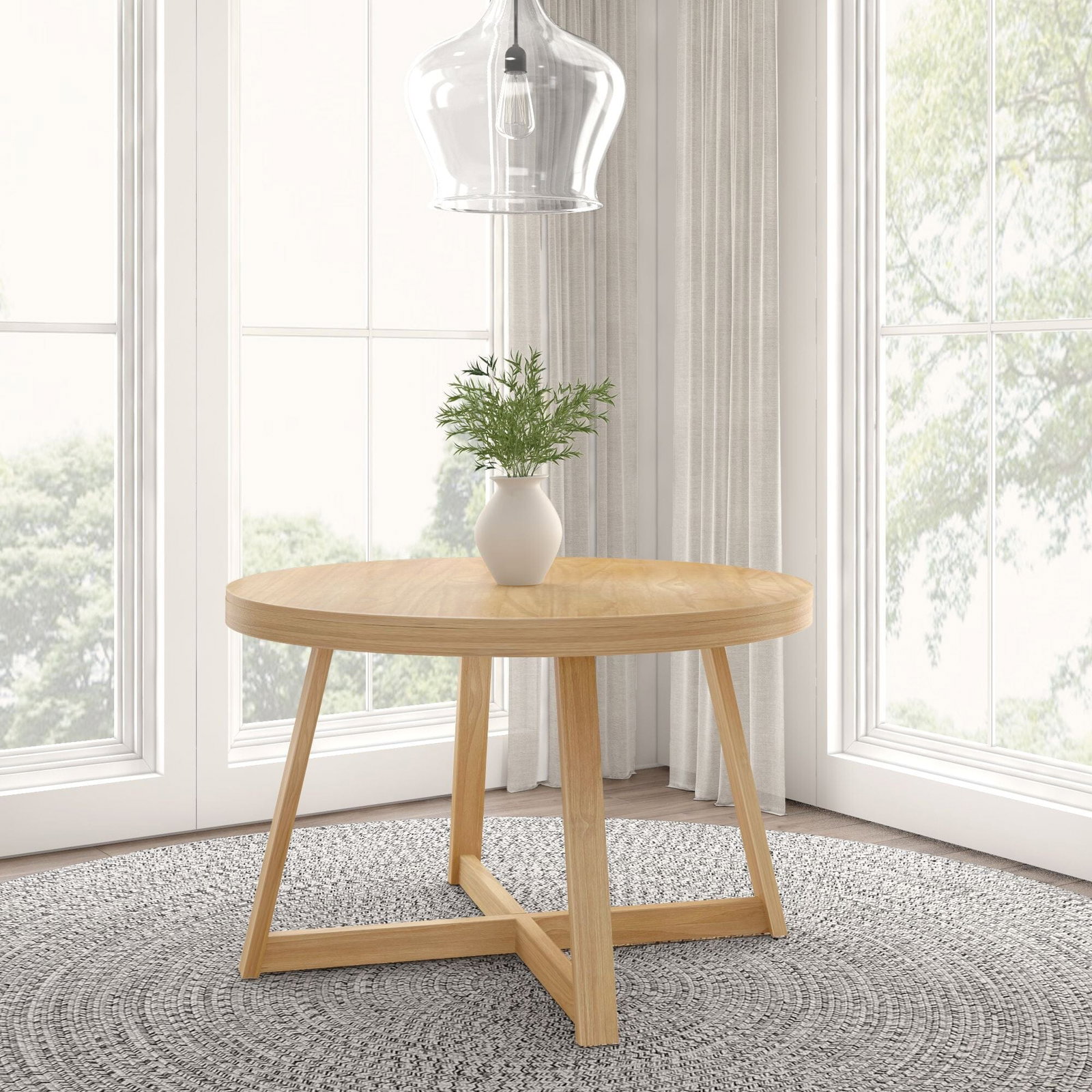 Image of Classic Round Dining Table - 47