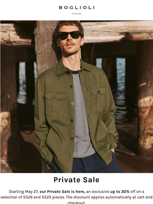 Private Sale: up to 30% off starts now
