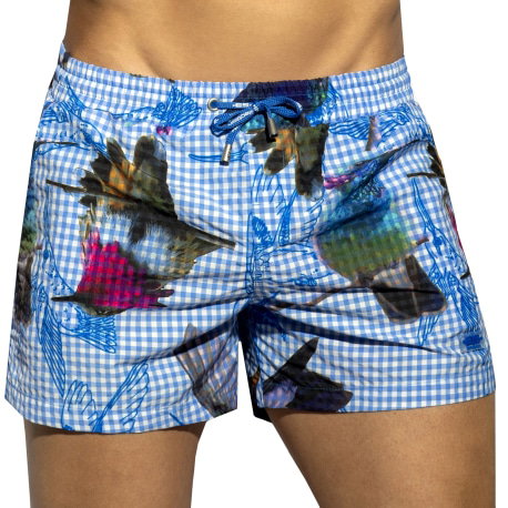 ES Collection Short de Bain Birds Turquoise