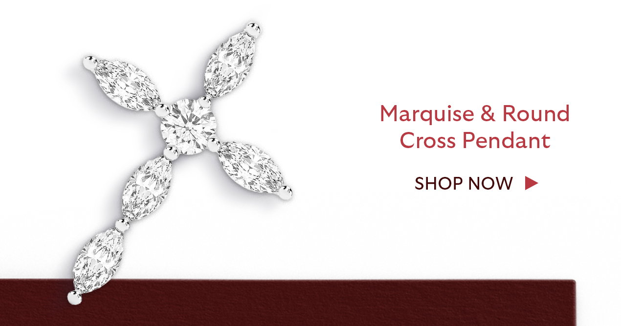 Marquise & Round Cross Pendant