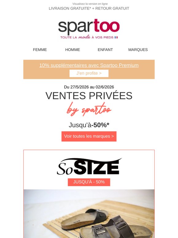 🔥 Ça chauffe ! Jusqu’à -50 % sur Ikks, So Size, Crocs, Dr. Martens et Superga en livraison gratuite.