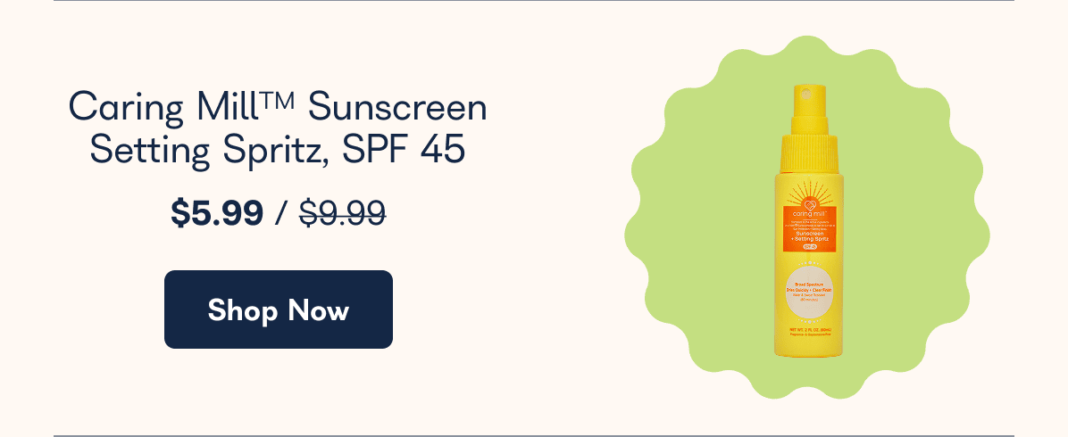 Caring Mill™M Sunscreen Setting Spritz, SPF 45