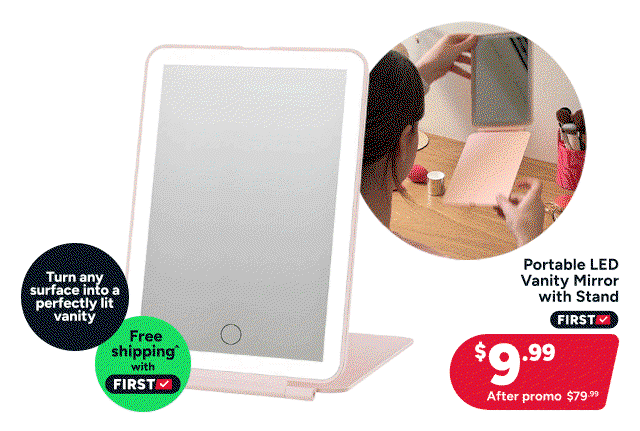 Portable LED Vanity Mirror with Stand