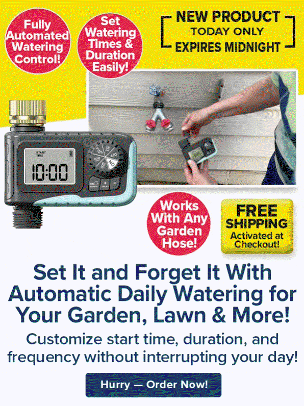 Set It and Forget It With Automatic Daily Watering for Your Garden, Lawn & More!