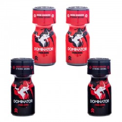 Pack Poppers Guimarães - Dominator Vermelho e Preto (10ml x4)