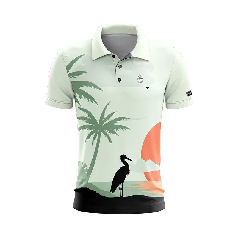 Image of CoolWick Florida Sunset Everyday Button Polo