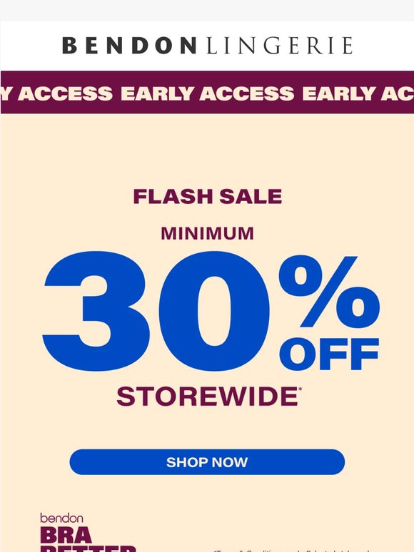 🔓 Early Access: Min 30% off Storewide*