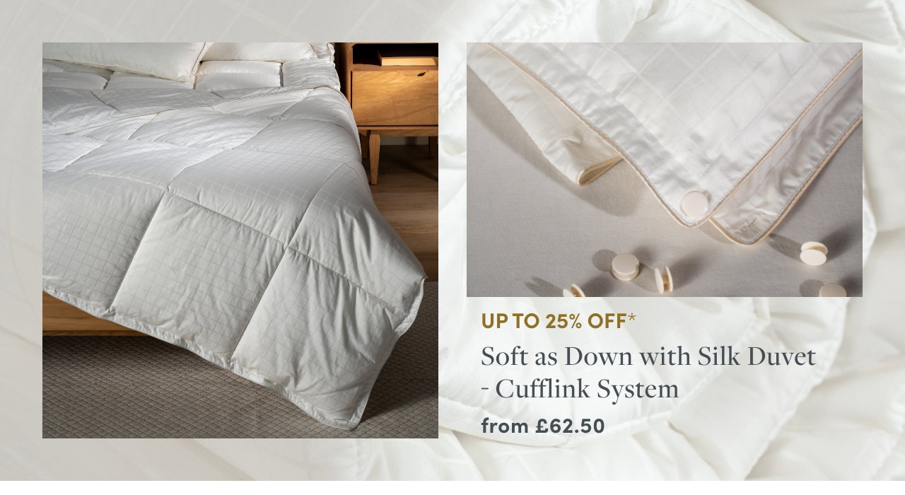 Soft as Down with Silk Duvet - Cufflink System