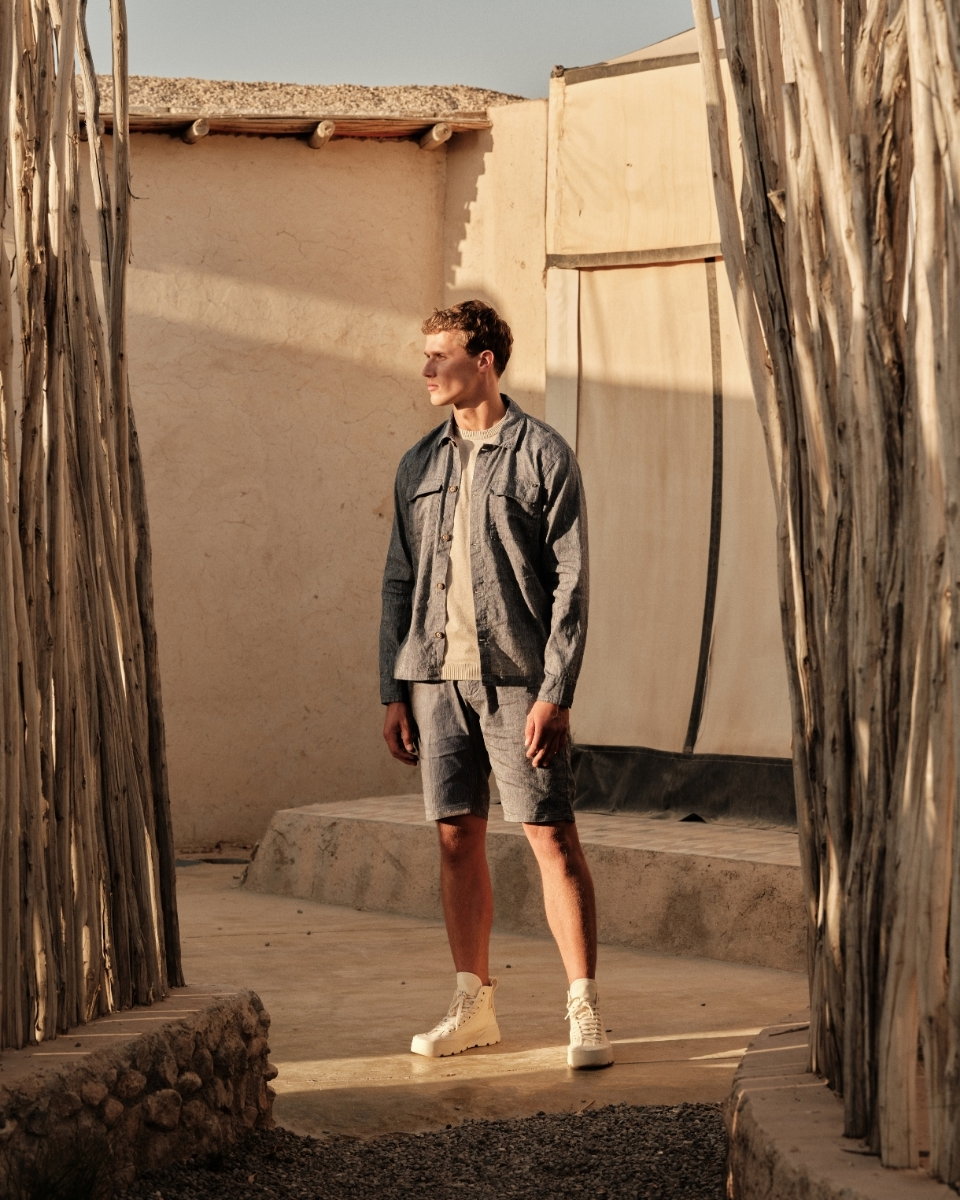 Linen-blend chino shorts | Night