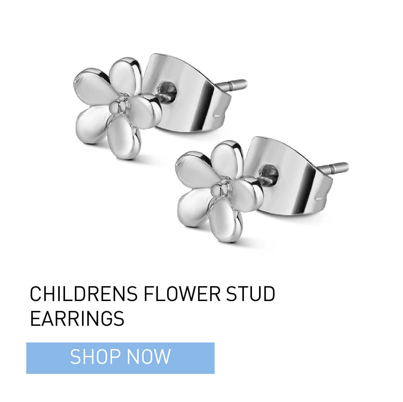 Childrens Flower Stud Earrings