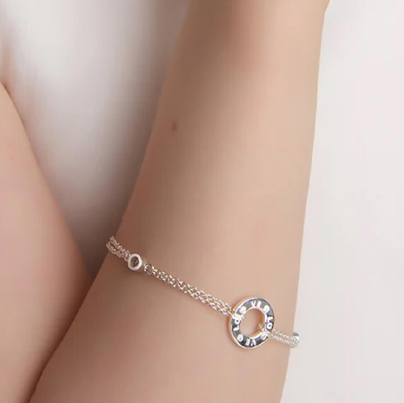 Love Bracelet Clear Stones