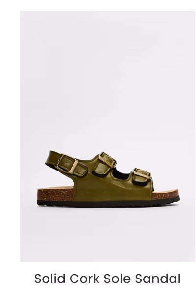 Solid Cork Sole Sandal