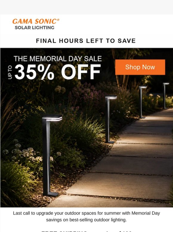 FINAL HOURS: Memorial Day Savings End Tonight