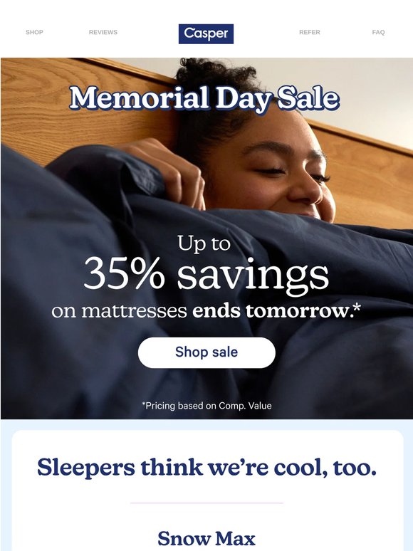 Memorial Day doorbuster ends tomorrow!