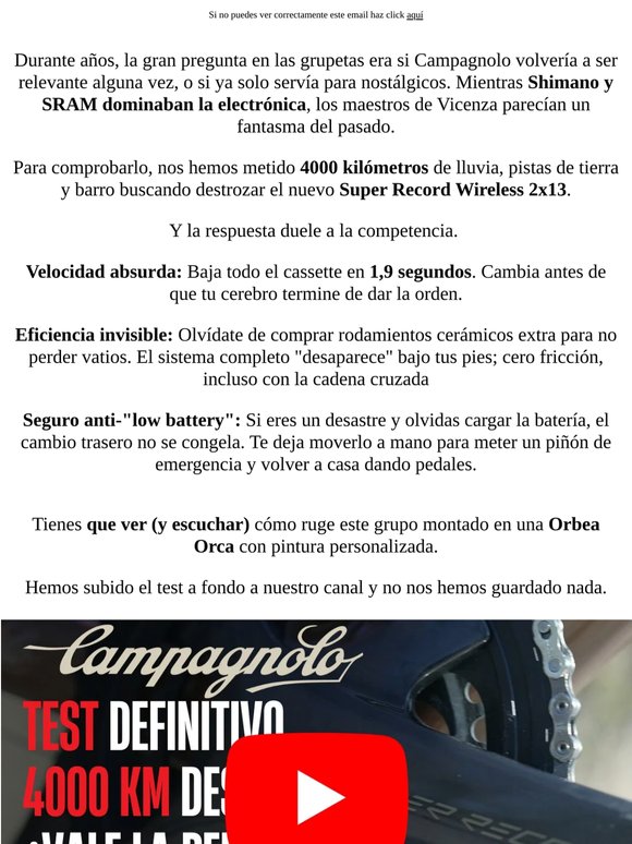 Campagnolo esta (ba) muerto...