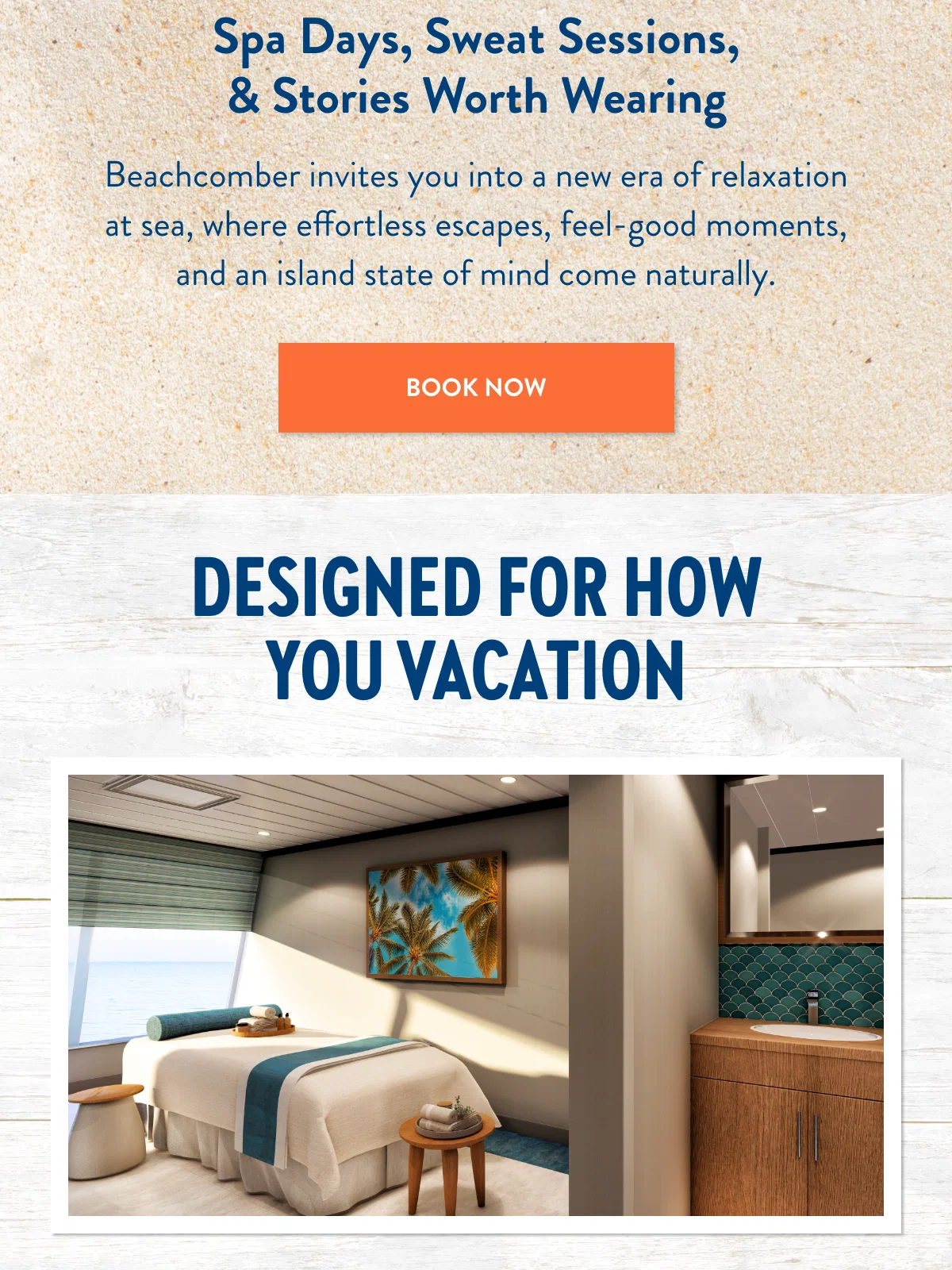Book Now - Designed for how you vacation