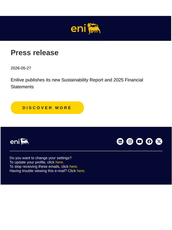 eni.com | Mail alert press release