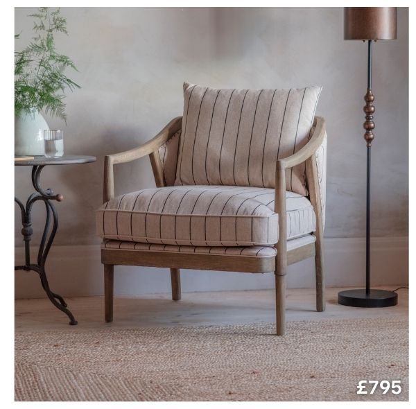 St Francis Striped Armchair