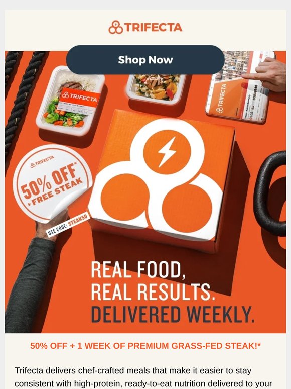 Your 50% off + free steak deal is still waiting