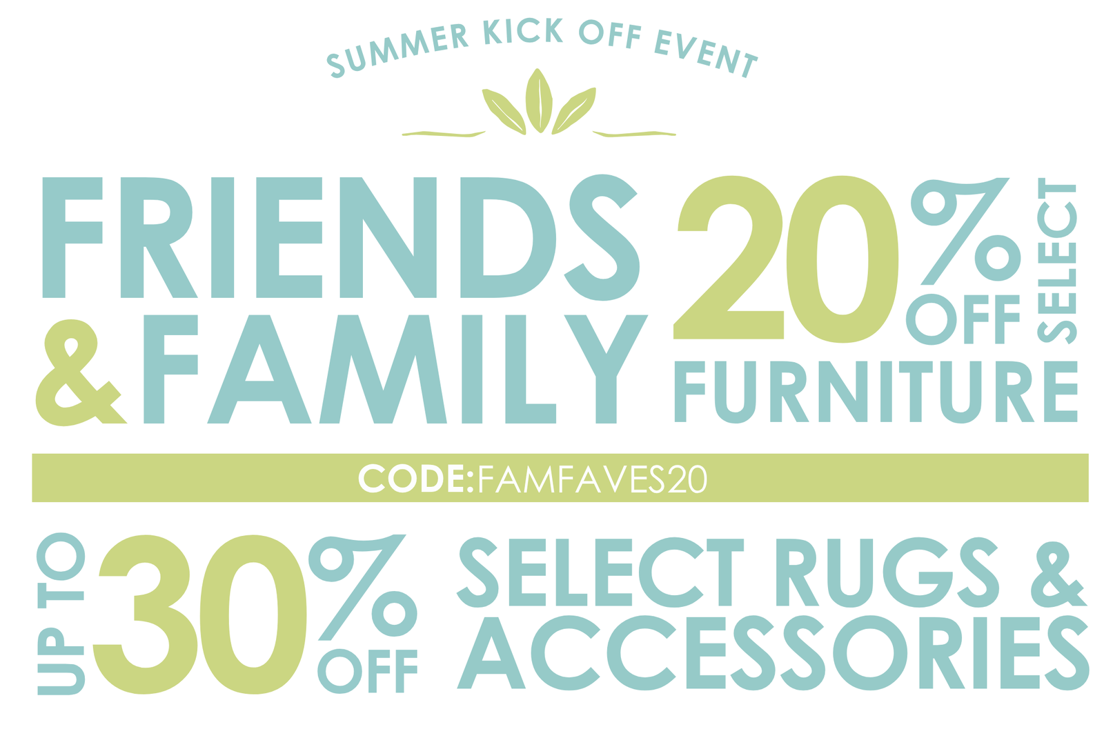 20% OFF Furniture With Code FAMFAVES20