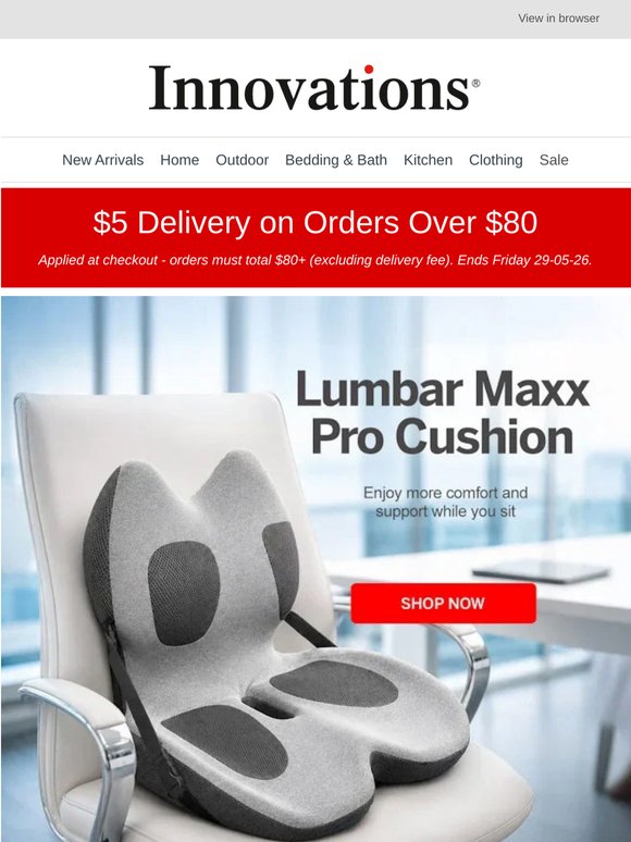 $5 Delivery on Orders $80+ | Enjoy more comfort while you sit with our Lumbar Maxx Pro