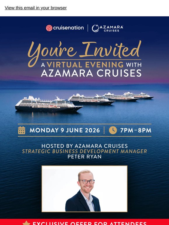 You’re Invited: An Exclusive Event with Azamara Cruises 💌